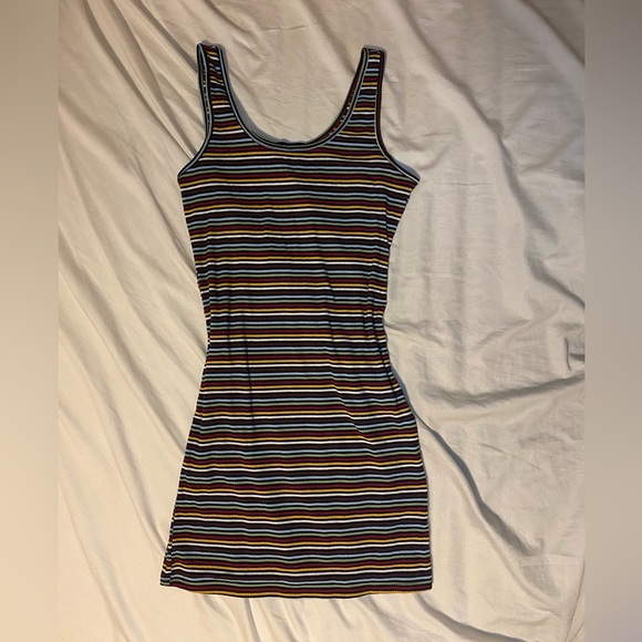 Black label striped dress size L - Picture 4 of 4